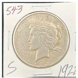 1922-S Peace Dollar