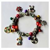 Colorful Kohls Christmas Candy Cane Charm Bracelet