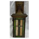 Brass & Stain Glass Scone Porch Light