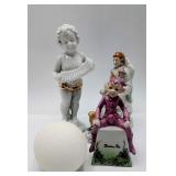 Japanese Figurine, Angel Figurine, Elf  & Egg