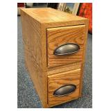 Stacking Oak Card File Cabinets