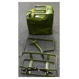 Army Green Metal Gas Can w/Attachment