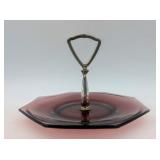 Vintage Amethyst Hazel Atlas Single Serving Tray