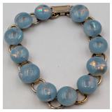 Vintage Bracelet of Powder Blue Opal-Like Stones