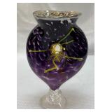 Unique Blown Purple Glass Vase