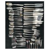 52 Pieces of Mixed Patterns Silverware