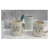 Coffee Mugs, Etched Boat Mug, Fish Mug