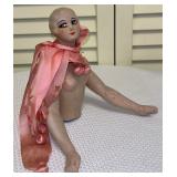 Vintage Half Body Boudoir Porcelain Doll