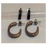 2 Pairs of Sterling Silver Earrings