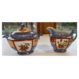 TT Takito Lusterware sugar bowl w/ a lid & Creamer