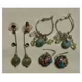 3 Pairs of Fashion Earrings