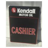 EMBOSSED KENDALL CASHIERS SIGN