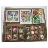 OLD CHRISTMAS TREE ORNAMENTS IN BOXES