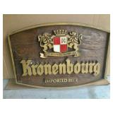 VINTAGE KRONENBOURG BEER BAR SIGN