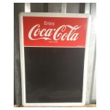 1991 COCA COLA MENU BOARD