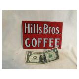 PORCELAIN HILLS BROS. COFFEE SIGN