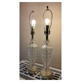 Pair of Crystal Lamps