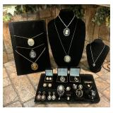 Misc Cameo Style Jewelry Lot A