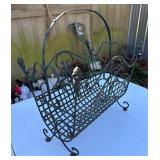 Ornate Metal Magazine Rack