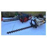 Gas Jonsered Chainsaw and Echo Hedge Trimmer