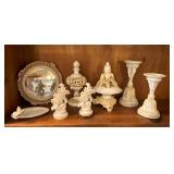 Lot of 8 White & Gold Home Decor