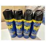 (4) Raid 18 Ounce Flying Insect Spray Cans Lot C