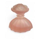 Pink mini glass perfume bottle with lid