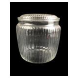 Anchor Hocking Ribbed Clear Glass Jar w/Lid