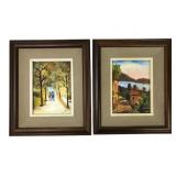 2 Oil Paintings  Signed S. Jaglowski