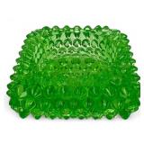 Vintage Fenton? Green Glass Hobnail Salt Cellar