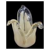 Vintage Italian Murano Glass Cream White Cristal