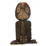 Signed Northwest Coast Carved Wood Chief Fish