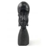 Vintage East African Heavy Dark Wood Bust