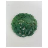 Double Faced Cut Pumpkin/Bug Jade Medallion