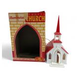 Vintage Celluloid Light-Up Plastic Church Lamp in