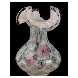 Vintage Fenton Glass Meadow Beauty Handpainted &