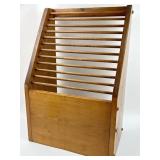 vintage wood magazine rack