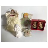 Box Lot of Xmas Hanging Ornamental Angelic Girls