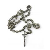 Vtg Rose Bead Rosary (Italy)