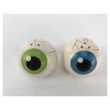 Vintage Ceramic Eyeball Salt & Pepper Shakers