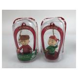 Charlie Brown & Linus Holiday Clip-On Bobbleheads