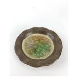 Vintage Studio Art Pottery & Art Glass Ashtray