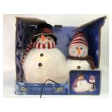 12ï¿½ Fiber Optic Snowmen in Box