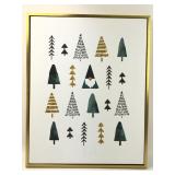 Framed Canvas Print of Gnome & Trees