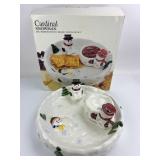 Cardinal Snowman 2 pc Chip/Dip set