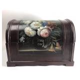 Hand painted wooden chest