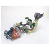 Ceramic Koko Originals dolphin and starfish dish