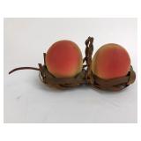 Vtg. Ceramic Japan Enesco Peach S&P Shakers in