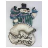 Welcome Friends Skating Snowman 20 Inch Christmas