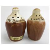 Vtg. Ceramic Jugs S&P Shakers - Underground